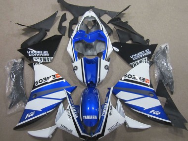2000-2001 Blue White Blue White ENEOS Yamaha YZF R1 Motorcycle Fairing Kits Canada