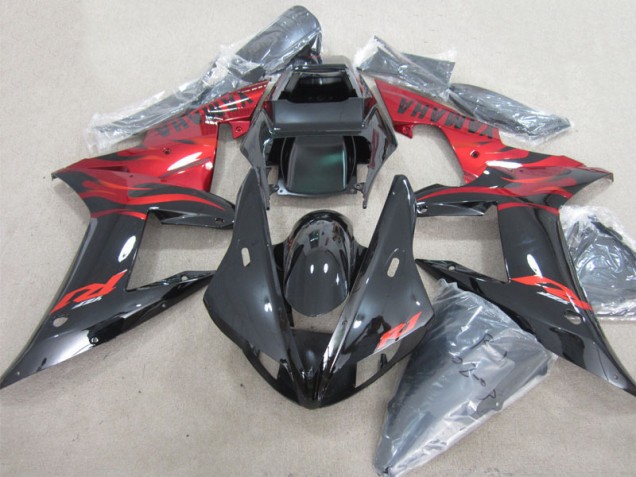 ABS 2002-2003 Black Red Decal Yamaha YZF R1 Motor Bike Fairings Canada ABS 2002-2003 Black Red Decal Yamaha YZF R1 Motor Bike Fairings Canada