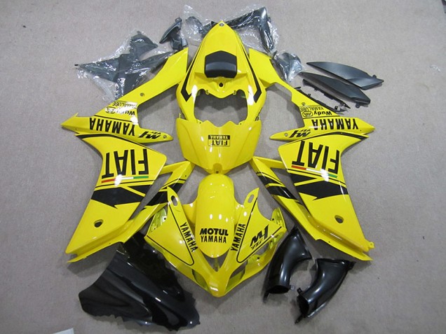 ABS 2007-2008 Yellow Black Motul Fiat Yamaha YZF R1 Motorcycle Fairing Canada ABS 2007-2008 Yellow Black Motul Fiat Yamaha YZF R1 Motorcycle Fairing Canada