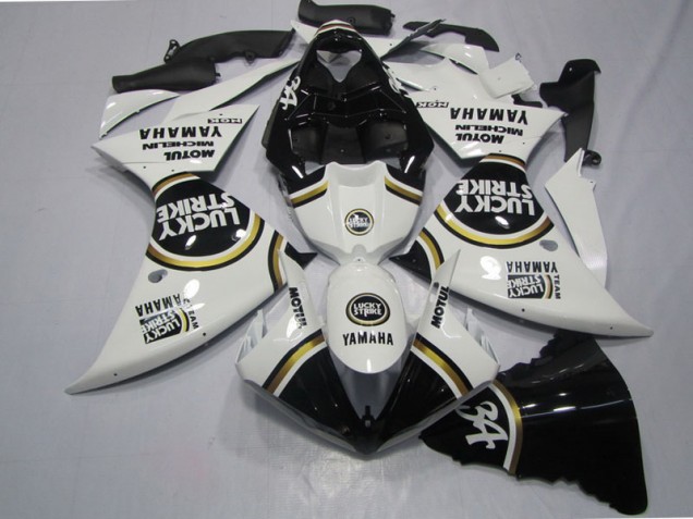 ABS 2009-2011 Black White Lucky Strike Yamaha YZF R1 Motorcycle Fairings Kits Canada ABS 2009-2011 Black White Lucky Strike Yamaha YZF R1 Motorcycle Fairings Kits Canada