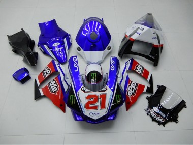 ABS 2015-2019 Blue Red KGN 21 Yamaha YZF R1 Motorbike Fairing Canada