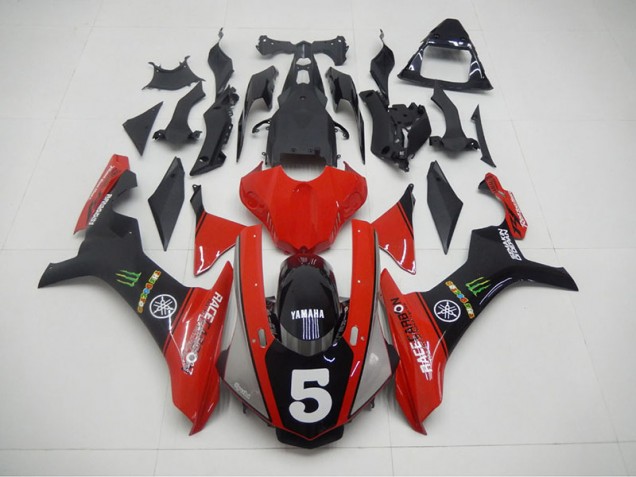 ABS 2015-2019 Black Red 5 Yamaha YZF R1 Motorcycle Fairing Kit Canada ABS 2015-2019 Black Red 5 Yamaha YZF R1 Motorcycle Fairing Kit Canada