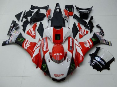 ABS 2015-2019 Red White Monster Yamaha YZF R1 Moto Fairings Canada