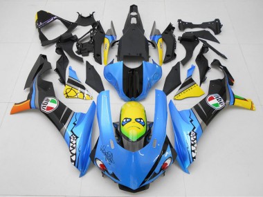 ABS 2015-2019 Blue Yellow Shark Yamaha YZF R1 Motorcycle Replacement Fairings Canada