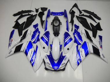ABS 2015-2022 Blue White Blue White ENEOS Yamaha YZF R3 Bike Fairings Canada