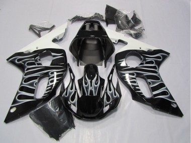 ABS 1998-2002 Black White Flame Yamaha YZF R6 Motorcycle Fairing Canada