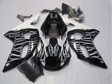 1998-2002 Black White Flame Yamaha YZF R6 Motorcycle Fairing Canada