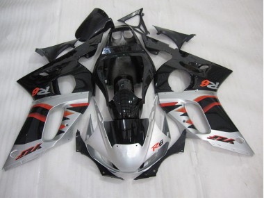 ABS 1998-2002 Black Silver Yamaha YZF R6 Motorcycle Fairing Kit Canada