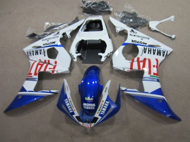 ABS 2003-2005 White Blue Motul Fiat Yamaha YZF R6 Motorcycle Fairings Kits Canada