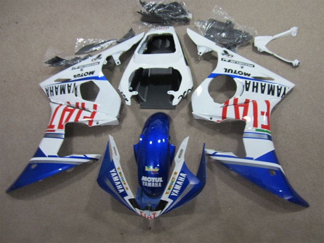 ABS 2003-2005 White Blue Motul Fiat Yamaha YZF R6 Motorcycle Fairings Kits Canada ABS 2003-2005 White Blue Motul Fiat Yamaha YZF R6 Motorcycle Fairings Kits Canada