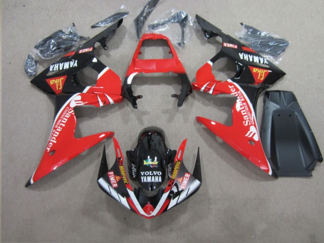 ABS 2003-2005 Red Black Santander Yamaha YZF R6 Motorcycle Replacement Fairings Canada ABS 2003-2005 Red Black Santander Yamaha YZF R6 Motorcycle Replacement Fairings Canada