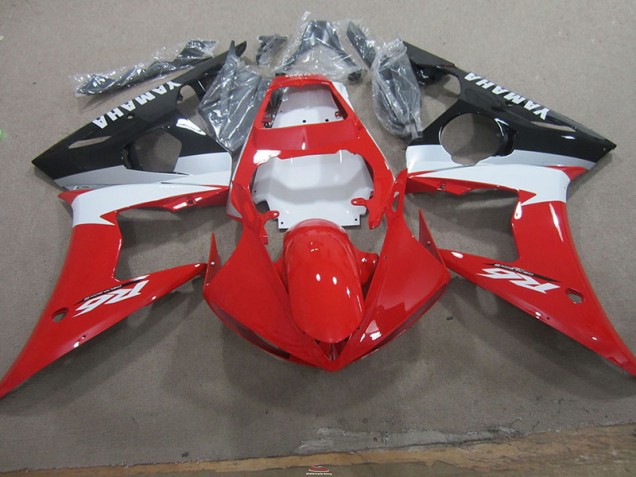 ABS 2003-2005 Red White Yamaha YZF R6 Motorcycle Fairings Canada ABS 2003-2005 Red White Yamaha YZF R6 Motorcycle Fairings Canada