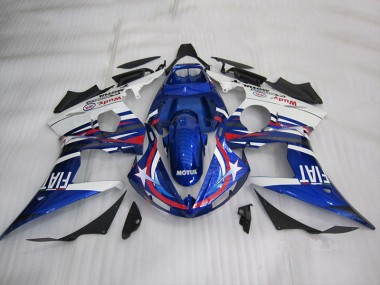 ABS 2003-2005 Blue White Motul Fiat Yamaha YZF R6 Motorcycle Fairing Canada