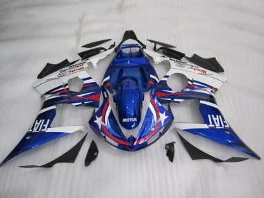 2003-2005 Blue White Motul Fiat Yamaha YZF R6 Motorcycle Fairing Canada