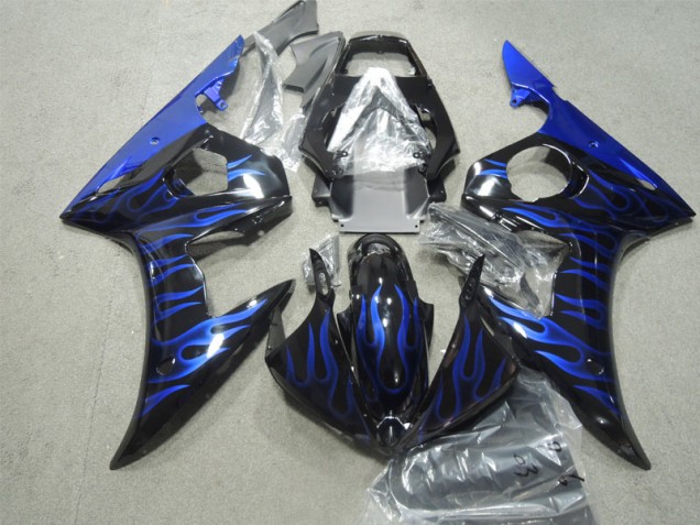 ABS 2003-2005 Black Blue Flame Yamaha YZF R6 Bike Fairings Canada ABS 2003-2005 Black Blue Flame Yamaha YZF R6 Bike Fairings Canada