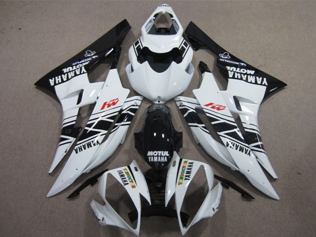ABS 2006-2007 Black White Motul Yamaha YZF R6 Bike Fairings Canada ABS 2006-2007 Black White Motul Yamaha YZF R6 Bike Fairings Canada