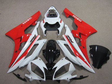 ABS 2006-2007 White Black Red Yamaha YZF R6 Replacement Motorcycle Fairings Canada
