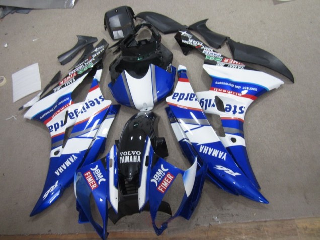 ABS 2006-2007 White Blue Sterilgarda Volvo Yamaha YZF R6 Motorcylce Fairings Canada ABS 2006-2007 White Blue Sterilgarda Volvo Yamaha YZF R6 Motorcylce Fairings Canada